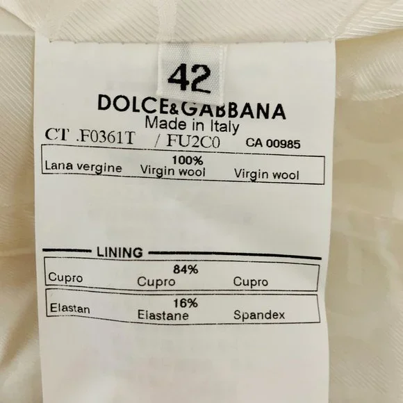 DOLCE & GABBANA VIRGIN WOOL DOUBLE BREASTED MOTO JACKET MADE IN ITALY